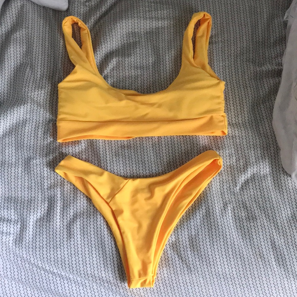 yellow zaful bathing suit